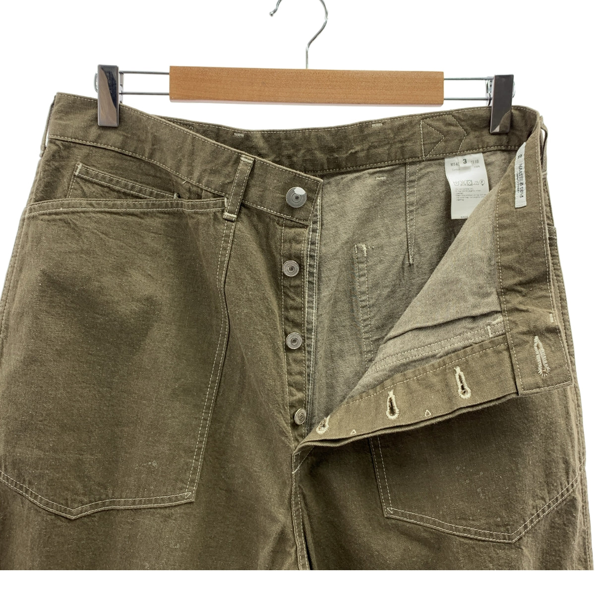 MAATEE &amp; SONS / 마티 &amp; 샌즈 | MILITARY DENIM 밀리터리 데님 팬츠 | 3 | 카키 | 남성