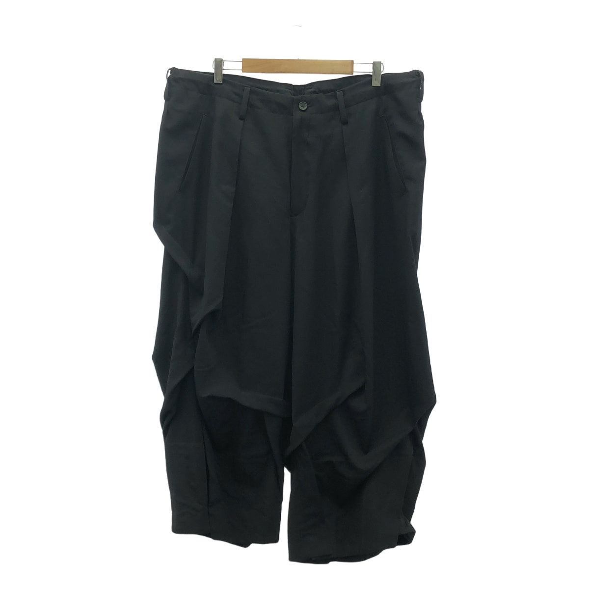 YOHJI YAMAMOTO POUR HOMME / 요우지야마모토풀 옴므 | 2023SS | 울 개버진 랜덤 택 와이드 팬츠 | 2 | 남성
