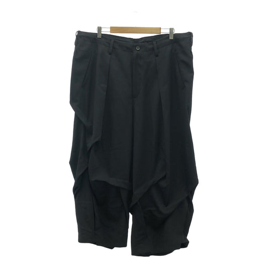YOHJI YAMAMOTO POUR HOMME / 요우지야마모토풀 옴므 | 2023SS | 울 개버진 랜덤 택 와이드 팬츠 | 2 | 남성