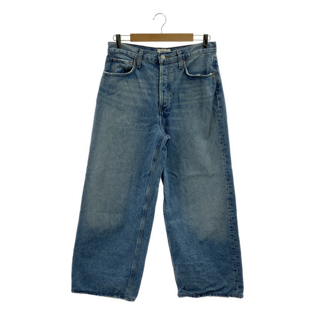 AP STUDIO / エーピーストゥディオ | 2024AW | AGOLDE LOW SLUNG BAGGY IN LIBERTINE / ダメージ加工 デニム ワイドパンツ | インディゴ | レディース