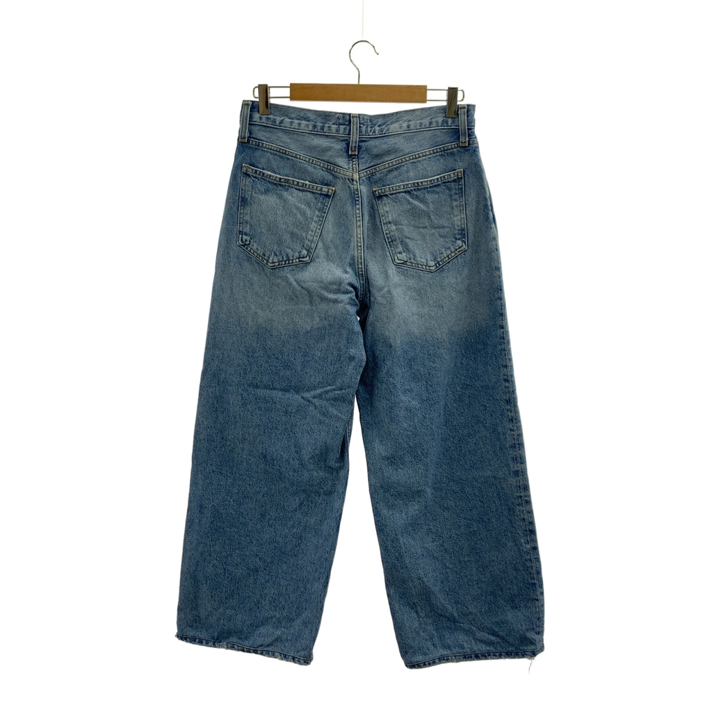 AP STUDIO / エーピーストゥディオ | 2024AW | AGOLDE LOW SLUNG BAGGY IN LIBERTINE / ダメージ加工 デニム ワイドパンツ | インディゴ | レディース