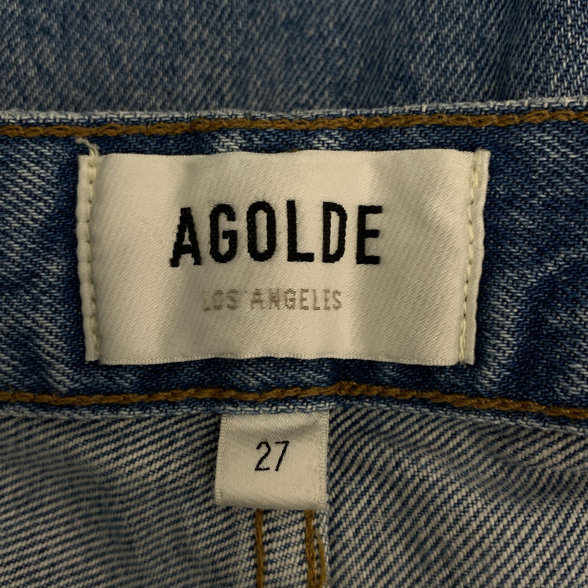 AP STUDIO / エーピーストゥディオ | 2024AW | AGOLDE LOW SLUNG BAGGY IN LIBERTINE / ダメージ加工 デニム ワイドパンツ | インディゴ | レディース