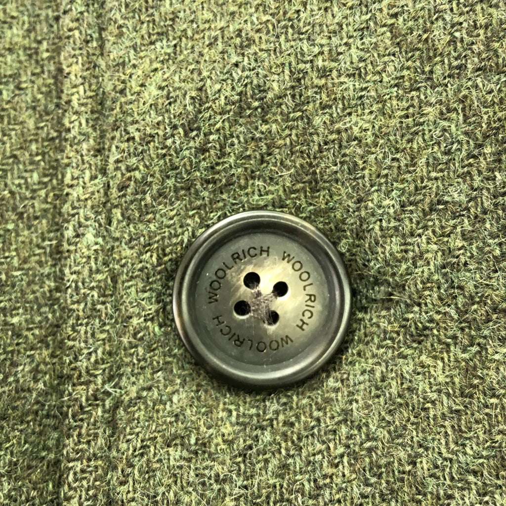 WOOLRICH / ウールリッチ | ウール ツイード ドローストリング オーバー ダウンコート フーディ | S | オリーブ | メンズ