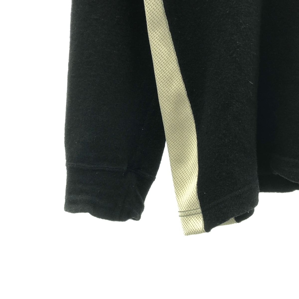 COMME des GARCONS HOMME PLUS / 콤데 갤슨 옴플루스 | 2003AW | 커브 울 축융 다른 소재 전환 하이 게이지 크루 넥 니트 |