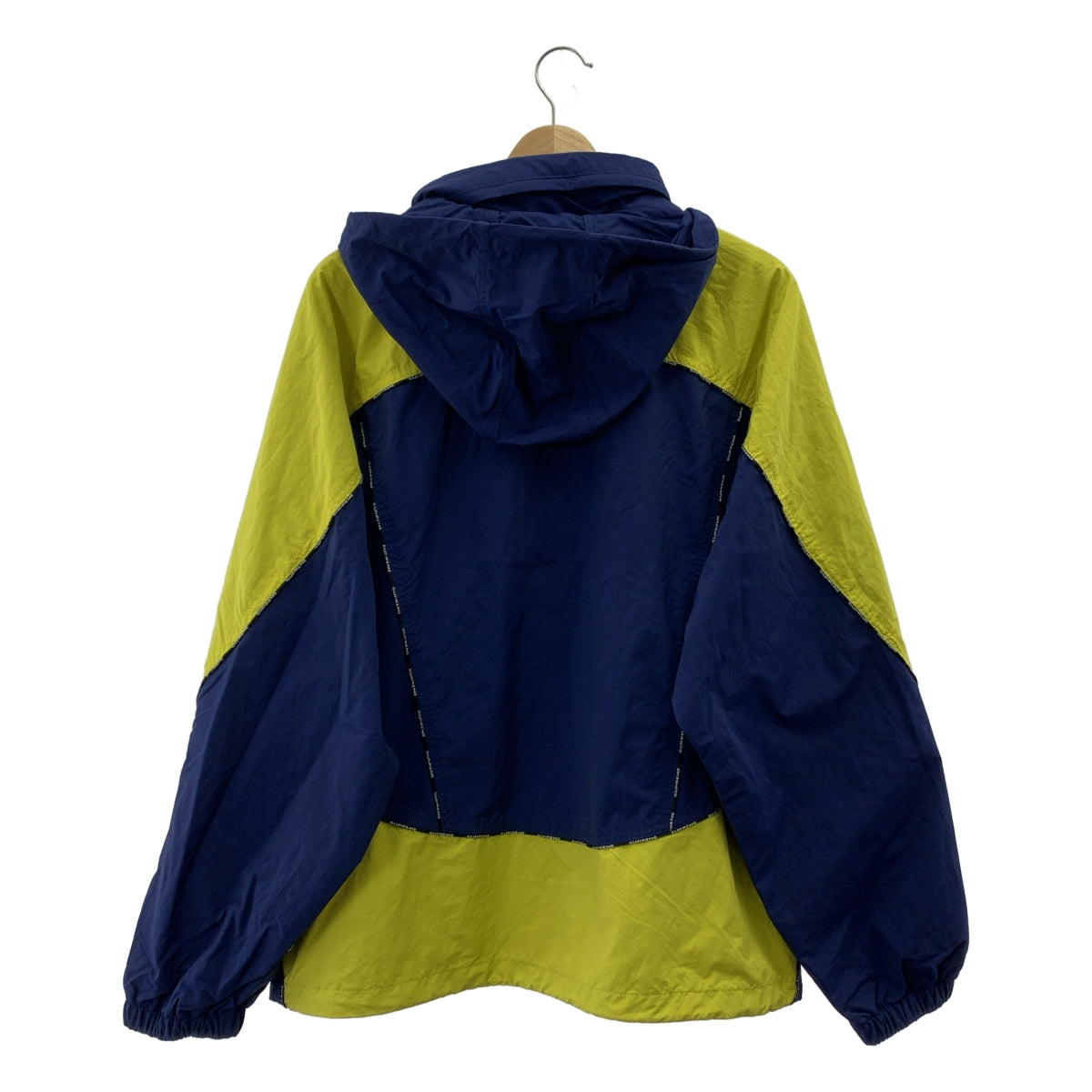 SUPREME / シュプリーム | Logo Piping Hooded Track Jacket ロゴパイピング フーデッド トラックジャケット | L | ネイビー / イエロー | メンズ