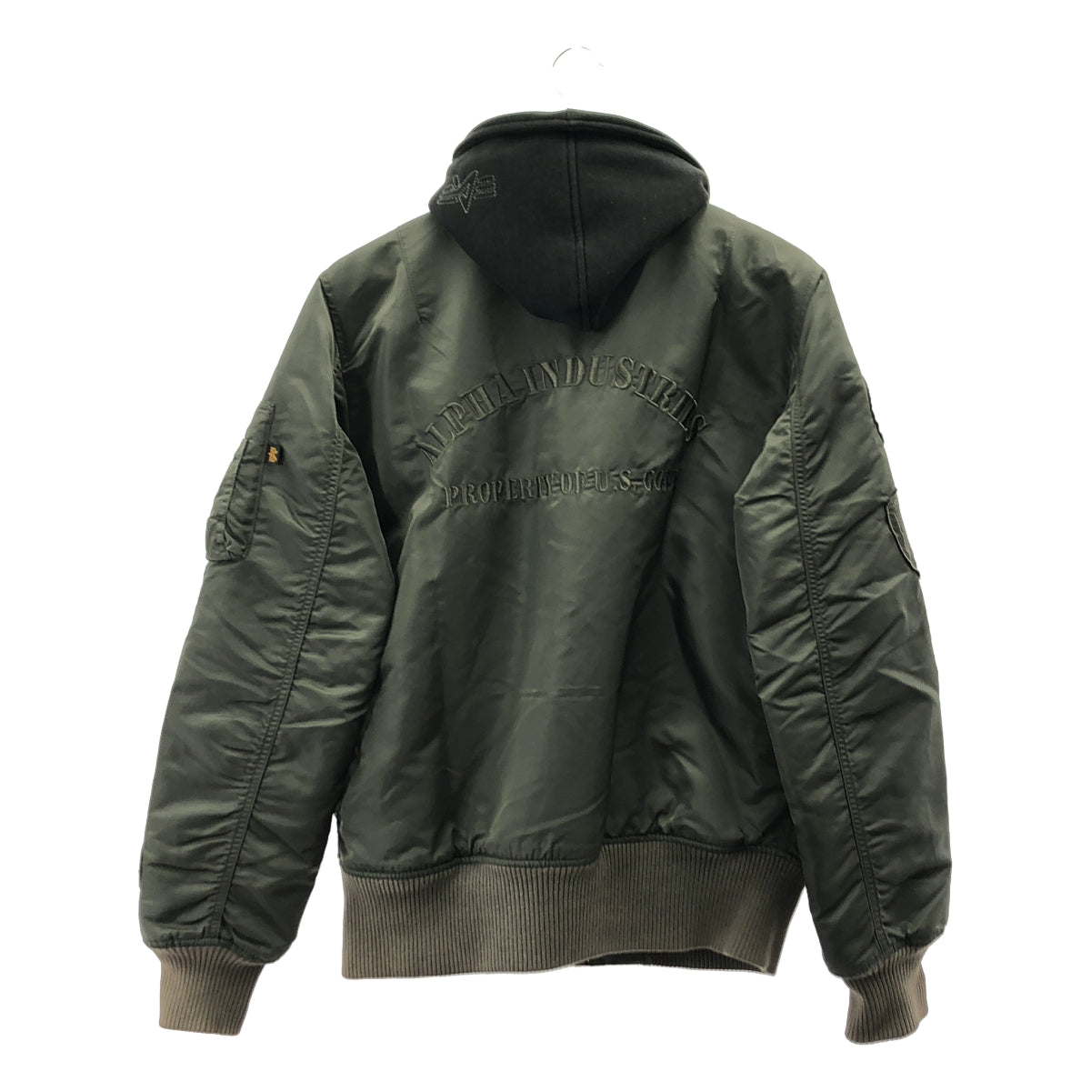 ALPHA INDUSTRIES | 刺繡貼片連帽 MA-1 飛行夾克 | L 碼 | 男款