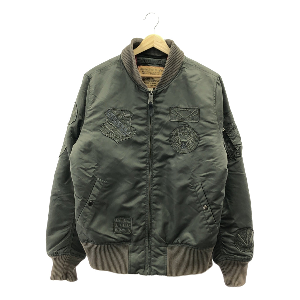 ALPHA INDUSTRIES | 刺繡貼片連帽 MA-1 飛行夾克 | L 碼 | 男款