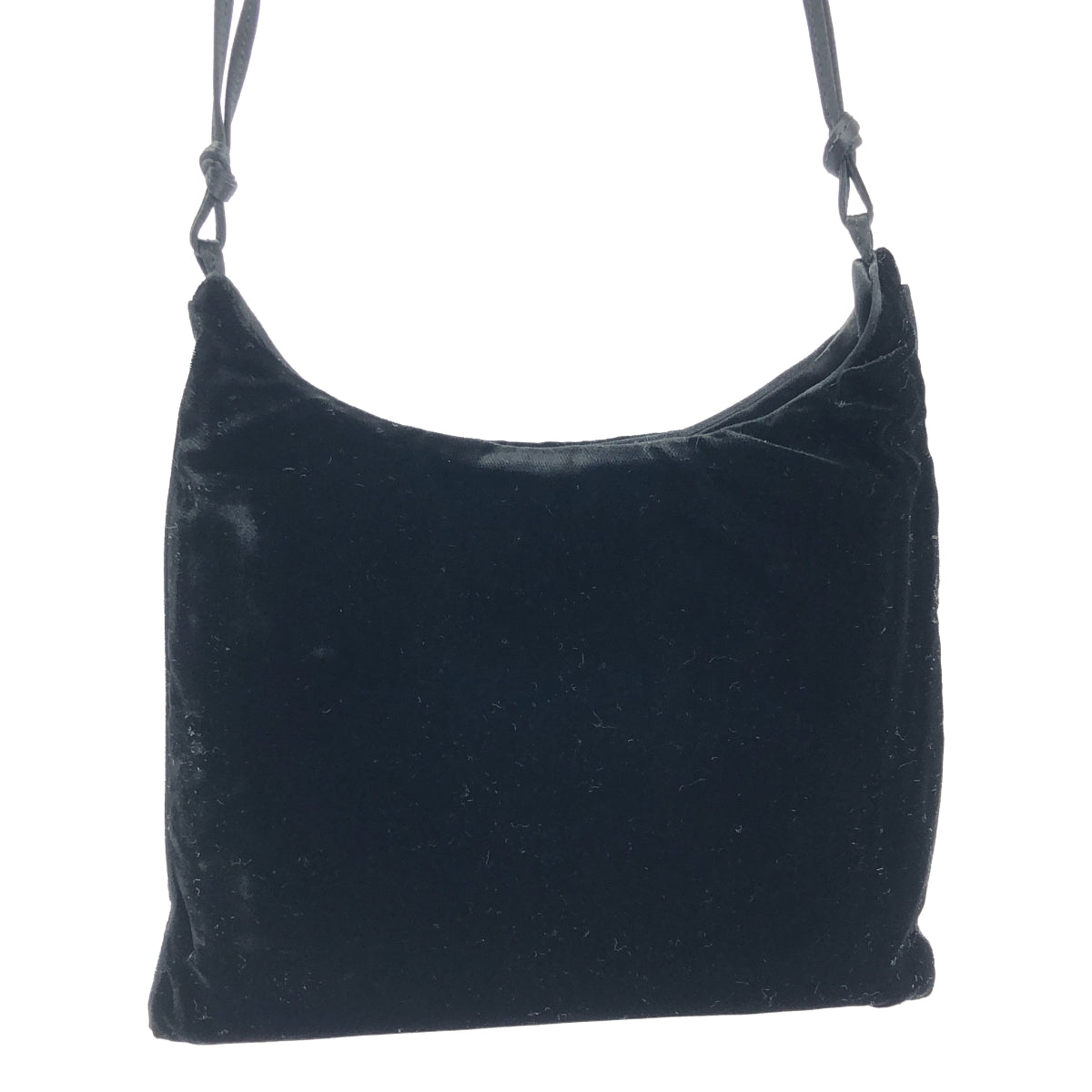 PRADA / プラダ | ベルベット ベロア ショルダーバッグ / B8663 | ブラック | レディース