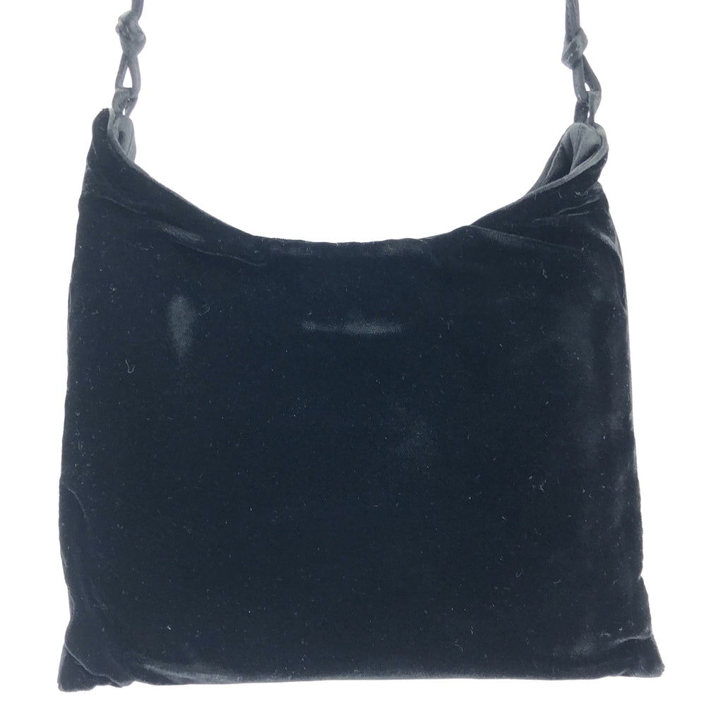 PRADA / プラダ | ベルベット ベロア ショルダーバッグ / B8663 | ブラック | レディース