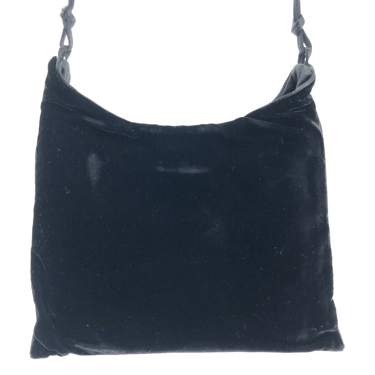 PRADA / プラダ | ベルベット ベロア ショルダーバッグ / B8663 | ブラック | レディース