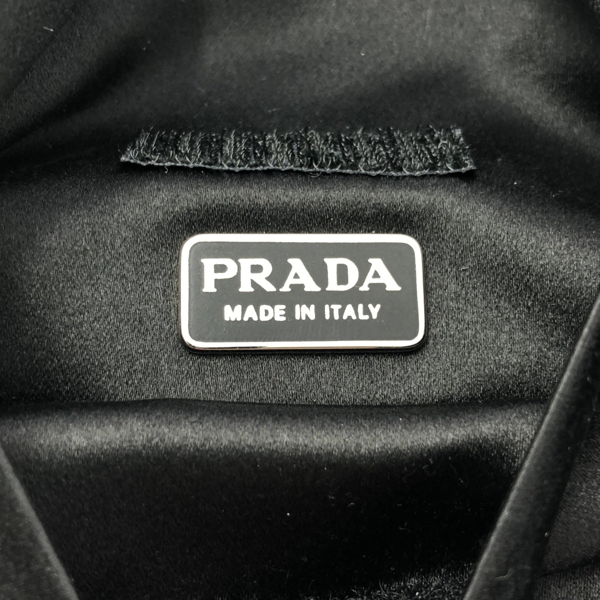 PRADA / プラダ | ベルベット ベロア ショルダーバッグ / B8663 | ブラック | レディース