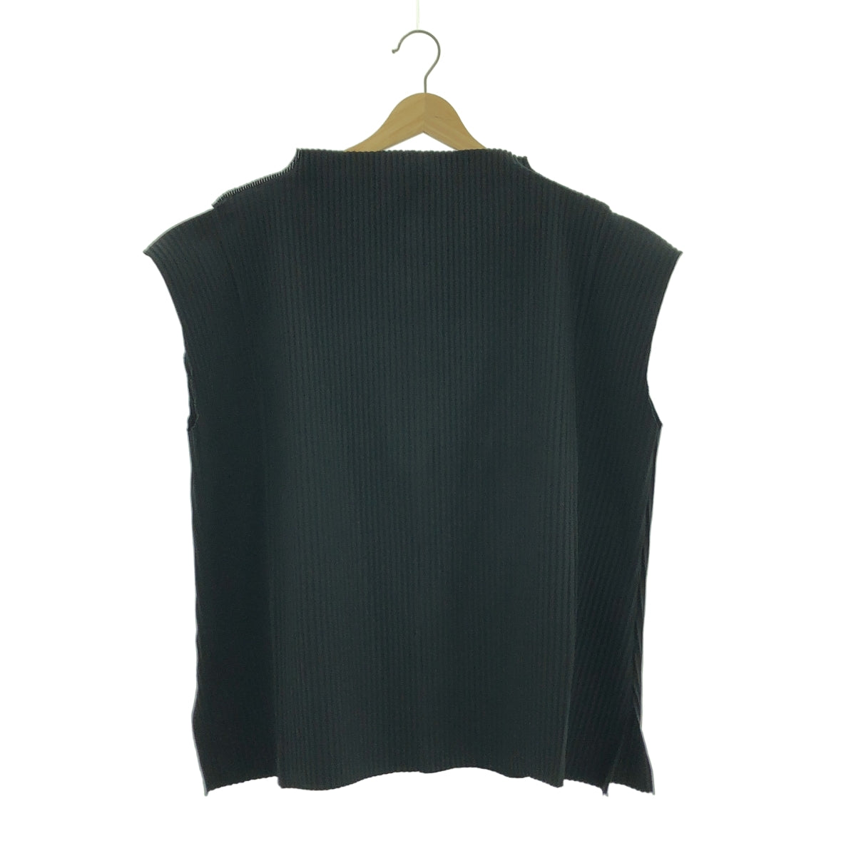 三宅一生 (ISSEY MIYAKE) | 褶皺無袖襯衫 | F 碼 | 黑色 | 女款