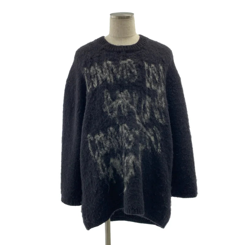 COMME des GARCONS HOMME PLUS / コムデギャルソンオムプリュス | 2022AW | ウール オーバーシルエット ロゴ ニット セーター | M | メンズ