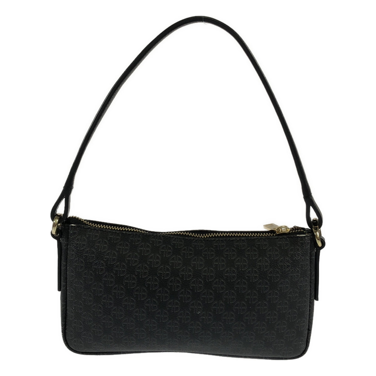 安妮賓 | 2022秋冬 |字母標誌印花手提包 |黑色 |女性的