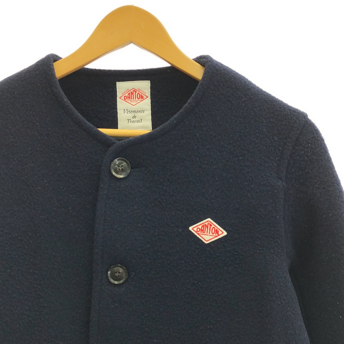 DANTON / 丹頓 | 無領羊毛大衣 | 36 | 藏青色 | 女款