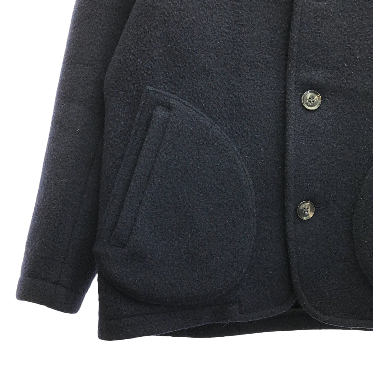 DANTON / 丹頓 | 無領羊毛大衣 | 36 | 藏青色 | 女款