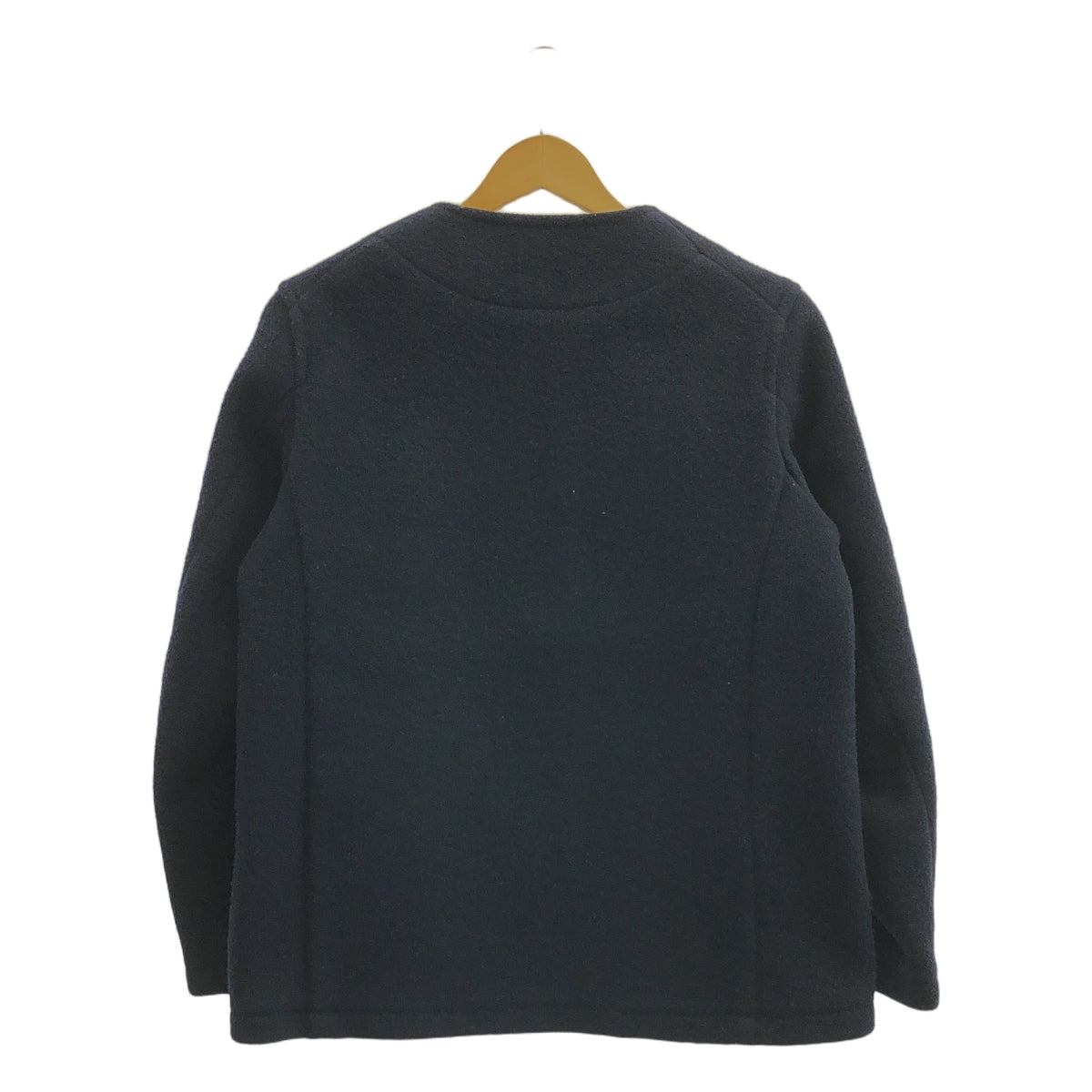 DANTON / 丹頓 | 無領羊毛大衣 | 36 | 藏青色 | 女款