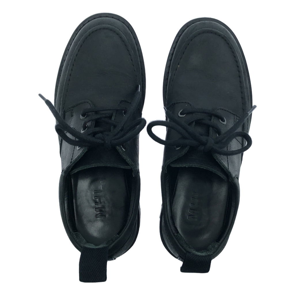 MHL. / エムエイチエルマーガレットハウエル | SCHOOL SHOES レザーレースアップシューズ | 5 | ブラック | レディース