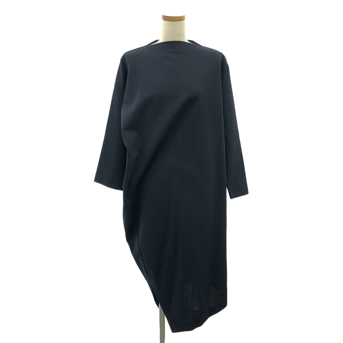 [狀況良好] ENFOLD | 不對稱船領連身裙 | 36碼 | 海軍藍 | 女款