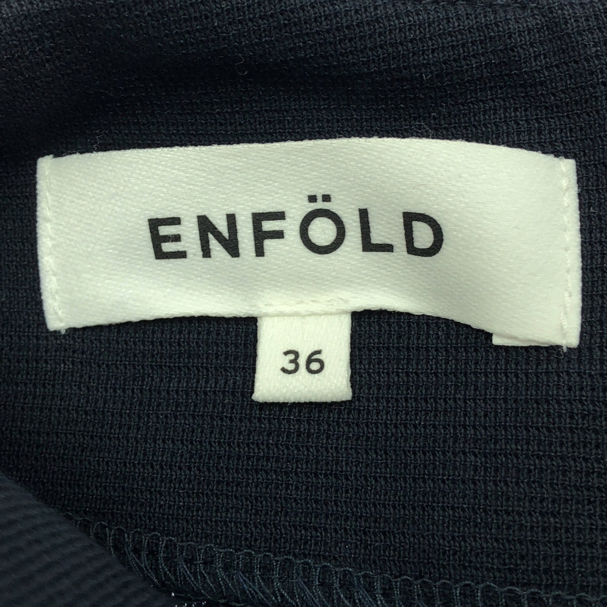 [狀況良好] ENFOLD | 不對稱船領連身裙 | 36碼 | 海軍藍 | 女款