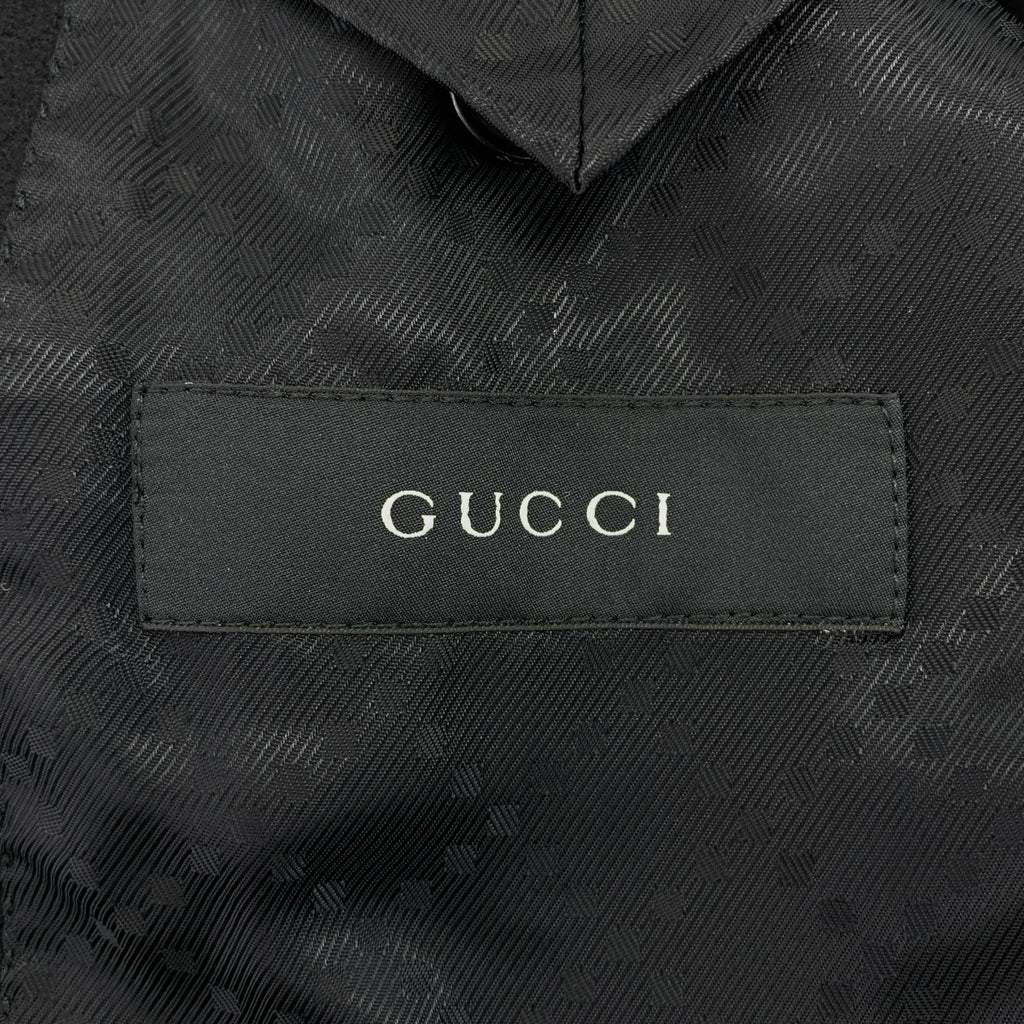 GUCCI / 구찌 | 톰 포드기 다른 소재 엘보 패치 울 테일러드 재킷 | 44R | 남성