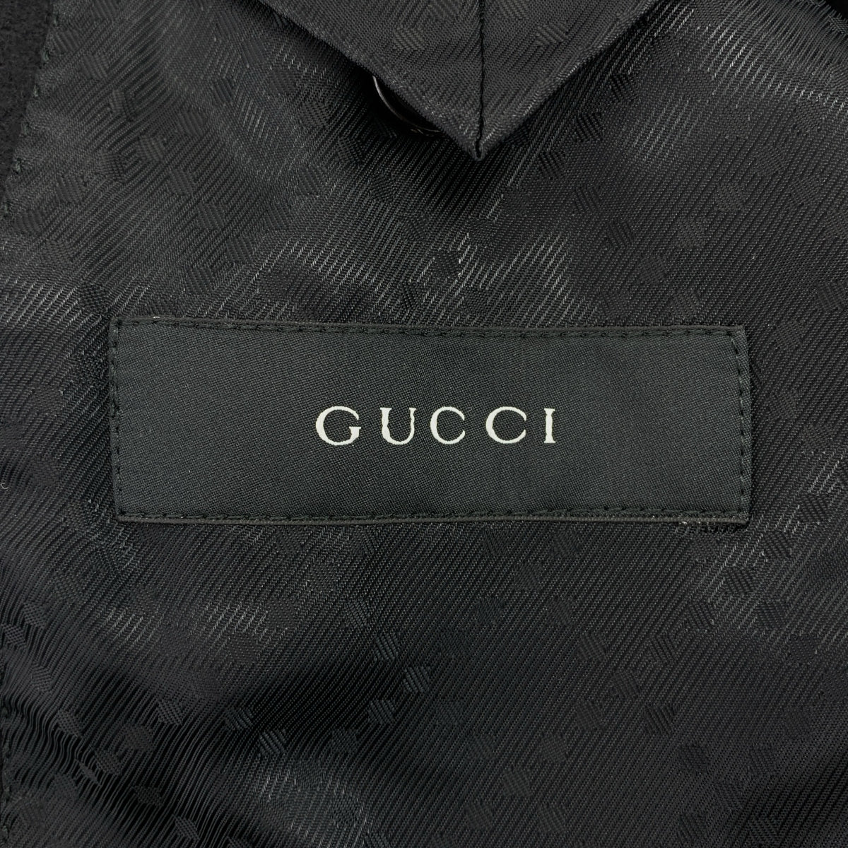 GUCCI / 구찌 | 톰 포드기 다른 소재 엘보 패치 울 테일러드 재킷 | 44R | 남성