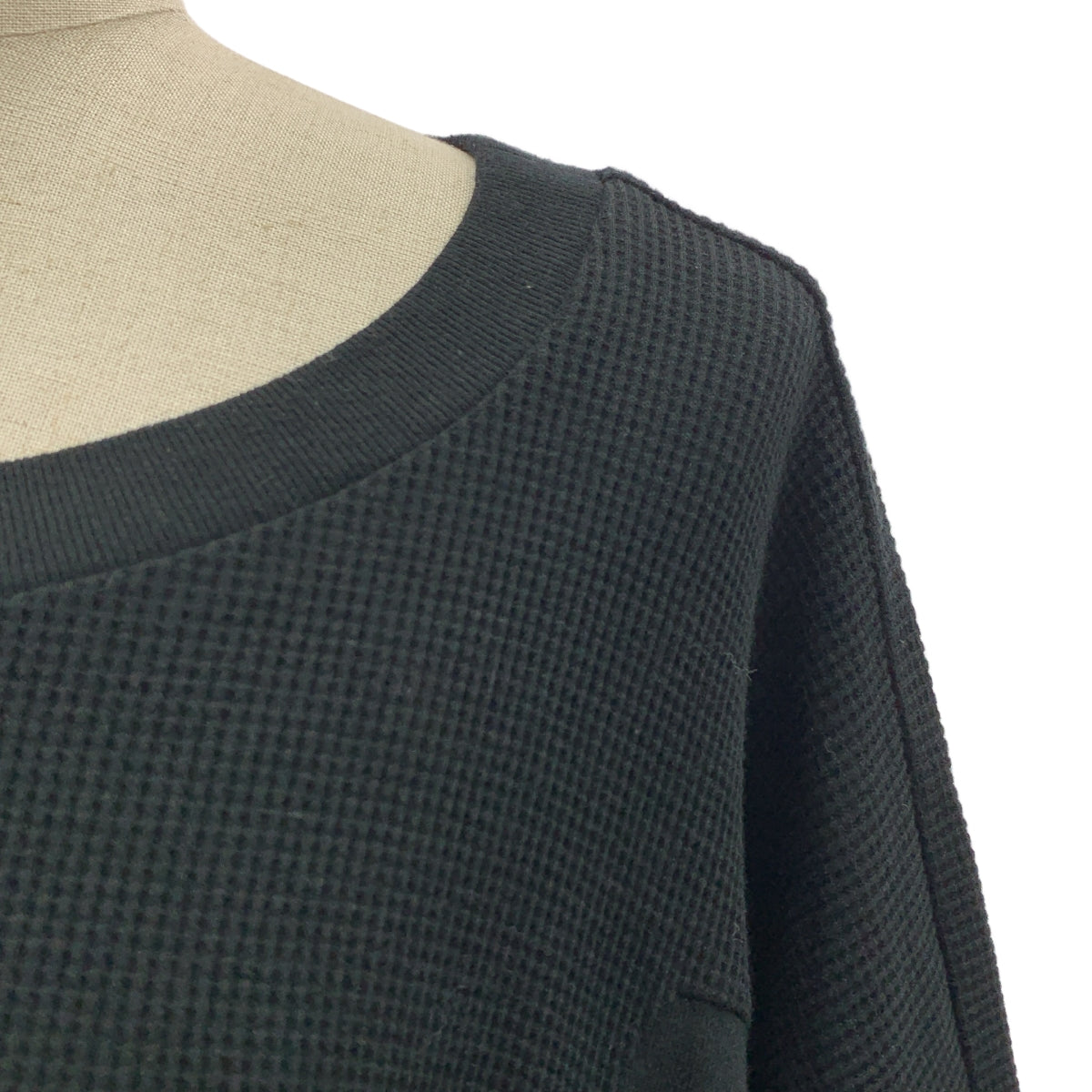 REKISAMI | 棉質華夫格套頭衫 | 尺寸 1 | 黑色 | 女款