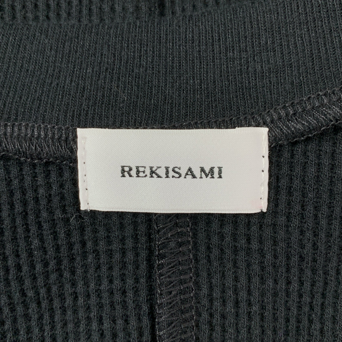 REKISAMI | 棉質華夫格套頭衫 | 尺寸 1 | 黑色 | 女款