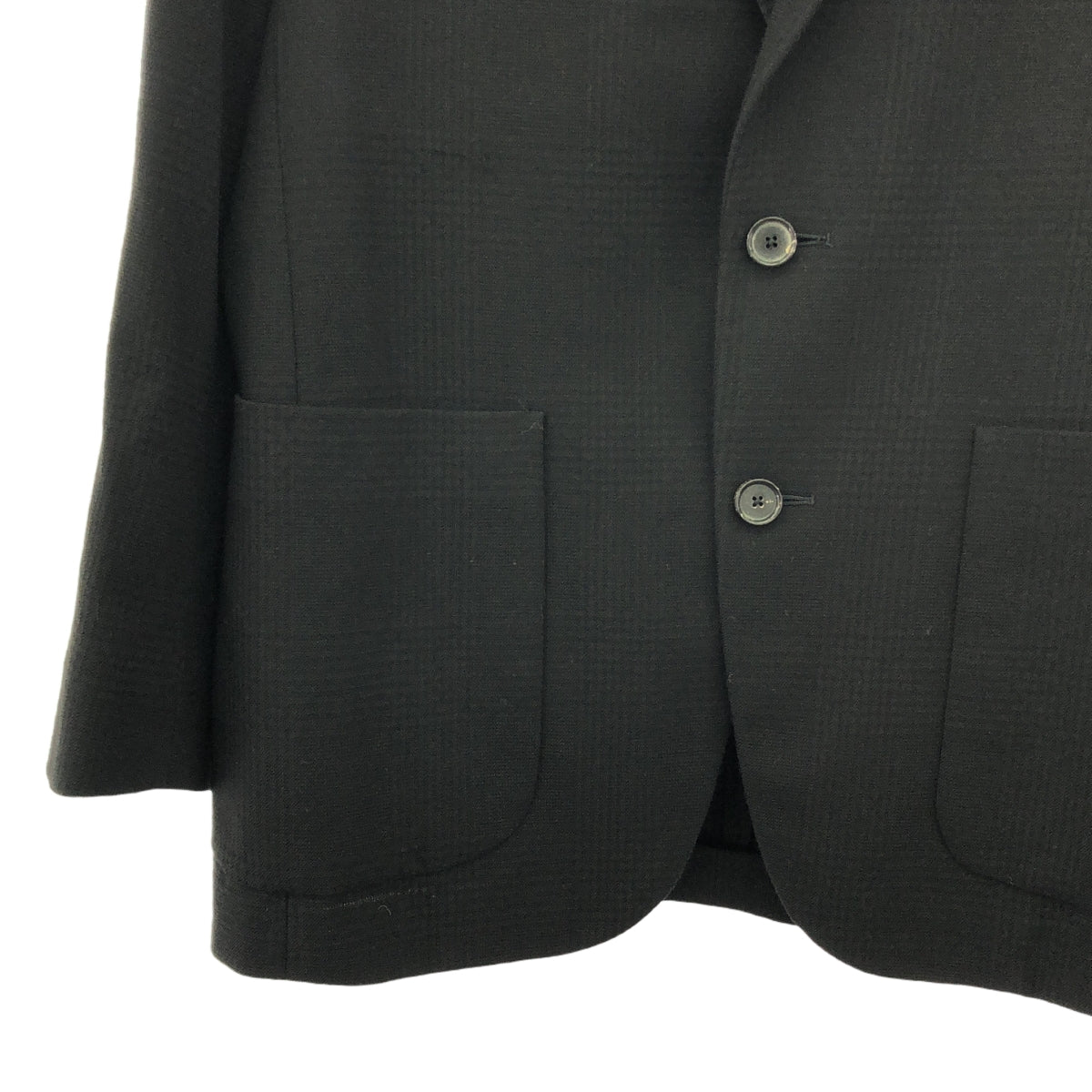 【美品】CARUSO カルーゾ　リネン　ウール　テーラード　チェック　ジャケット w300_LxA.jpg