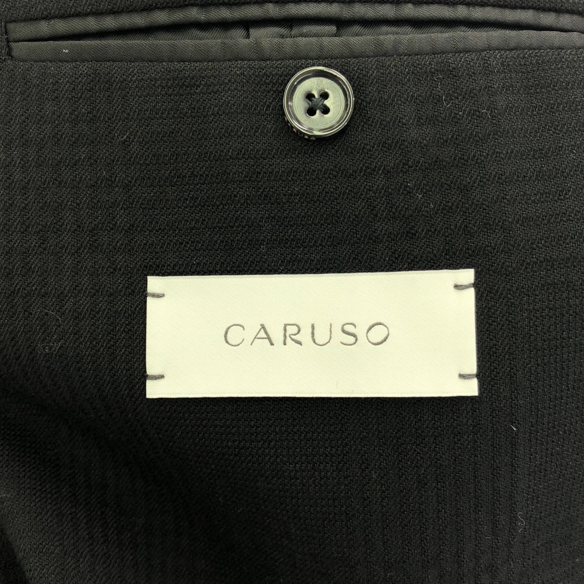 CARUSO / カルーゾ | ウール チェック テーラードジャケット | 44 | ブラック | メンズ