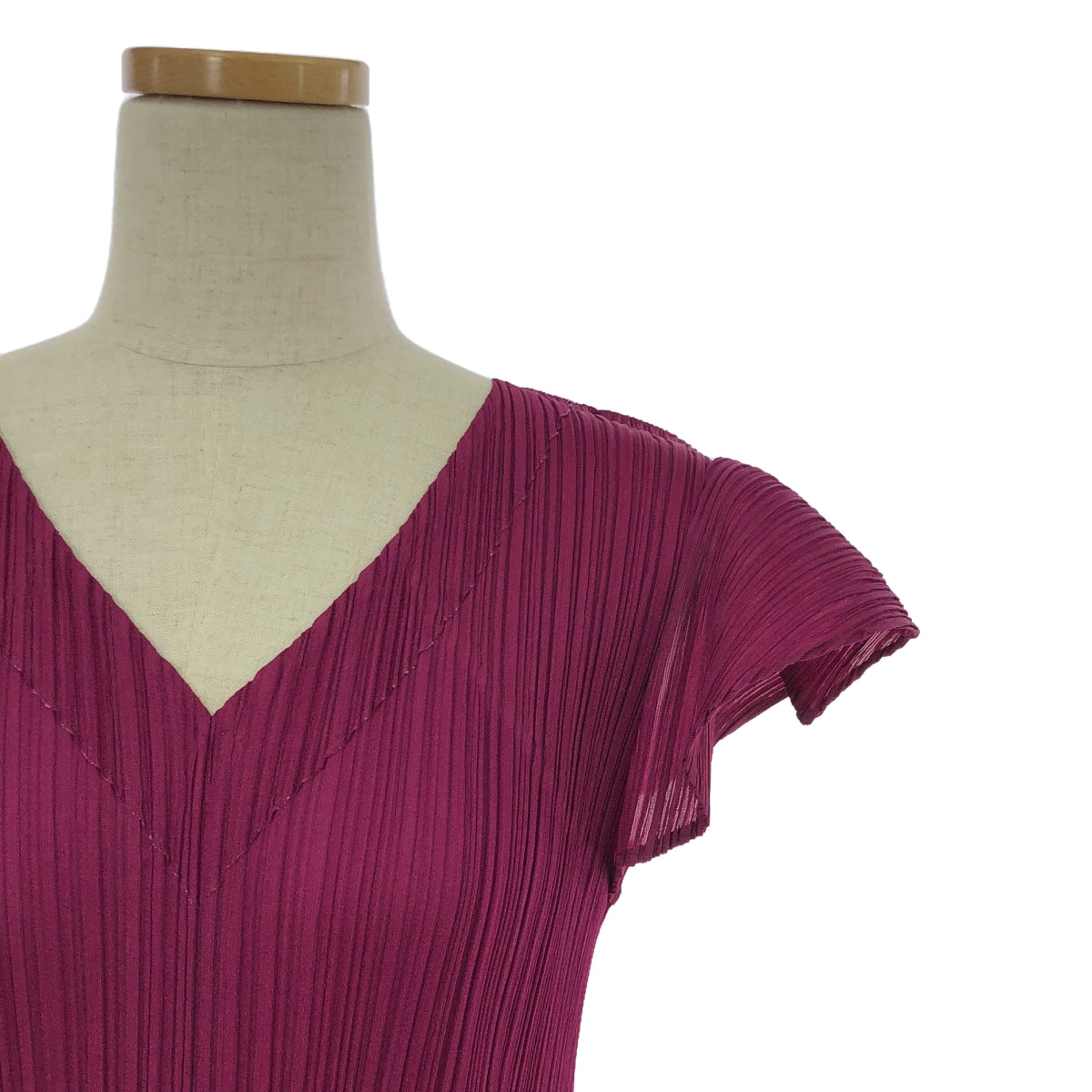 [Good Condition] PLEATS PLEASE ISSEY MIYAKE | Ruffle Shoulder Dress | Size 3 | Purple | Women's