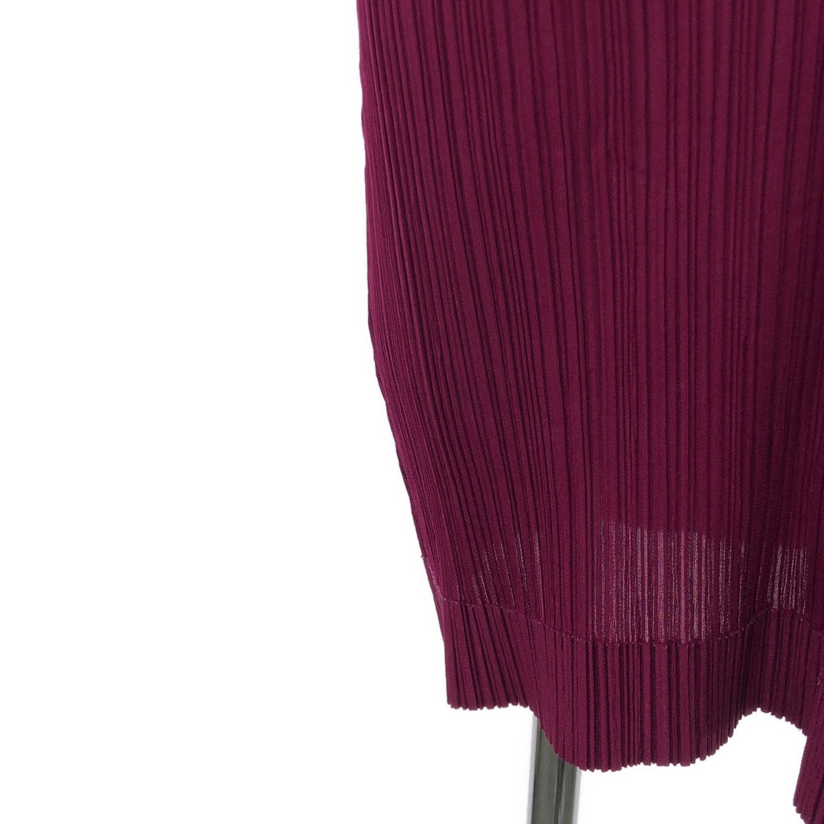 [Good Condition] PLEATS PLEASE ISSEY MIYAKE | Ruffle Shoulder Dress | Size 3 | Purple | Women's