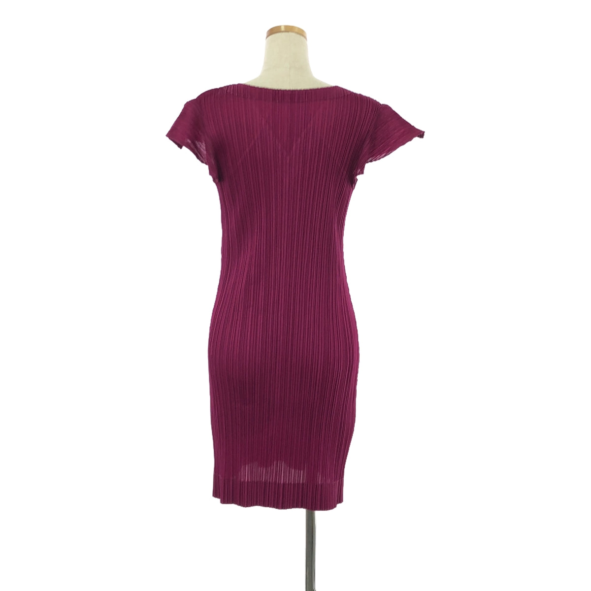 [Good Condition] PLEATS PLEASE ISSEY MIYAKE | Ruffle Shoulder Dress | Size 3 | Purple | Women's