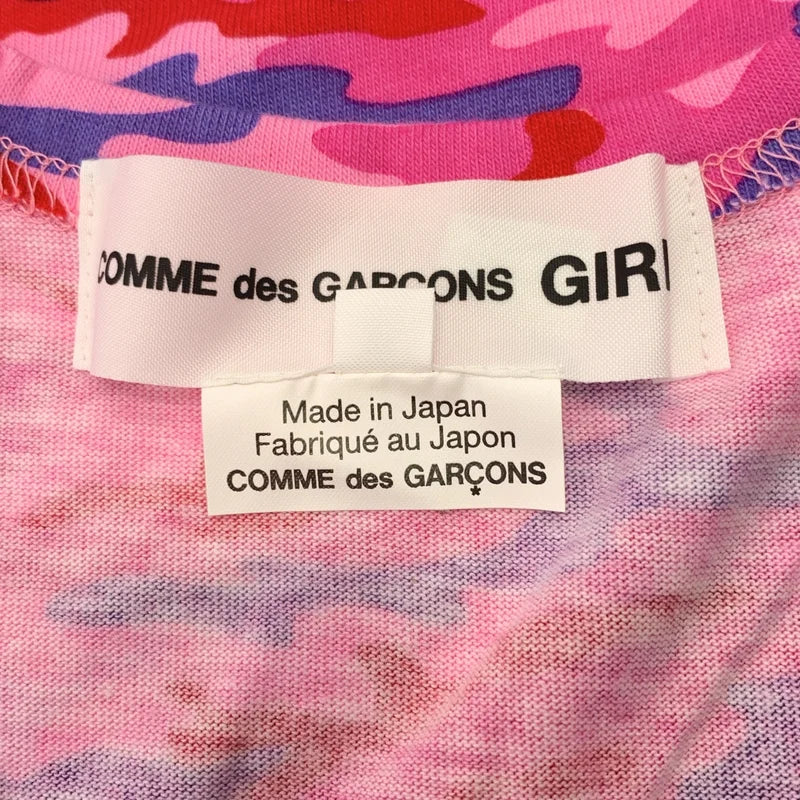 COMME des GARCONS GIRL / コムデギャルソンガール | 2021SS | カモフラ ボーダー切替 クルーネック カットソー | L | レディース