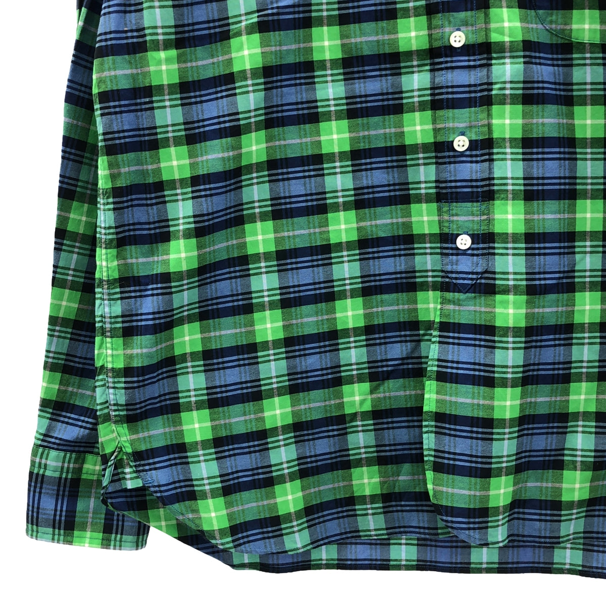 scye basics / Scye Basics | Cotton Check Band Collar Shirt | 36 | Multicolor | Men's