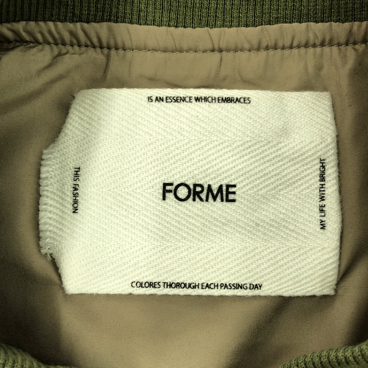 FORME / 포름 | MA-1 재킷 | F | 카키 | 여성