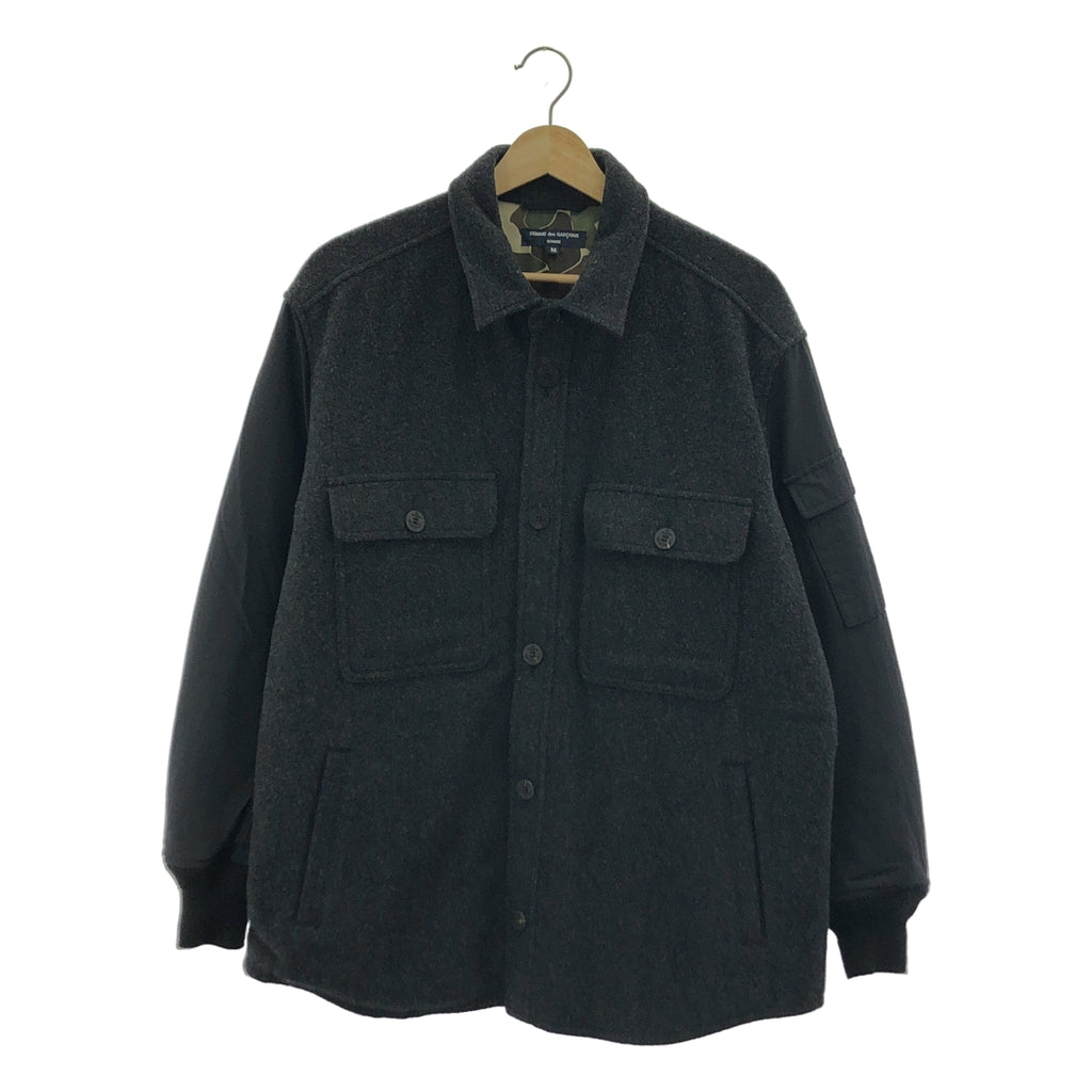 COMME des GARCONS HOMME / 콤데 갤슨 옴므 | 2023AW | 울 나일론 비버 립스톱 CPO 재킷 | M |