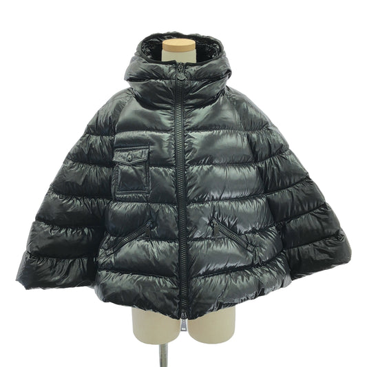 MONCLER | AGNES Down Poncho Coat | 0 | Black | Women's