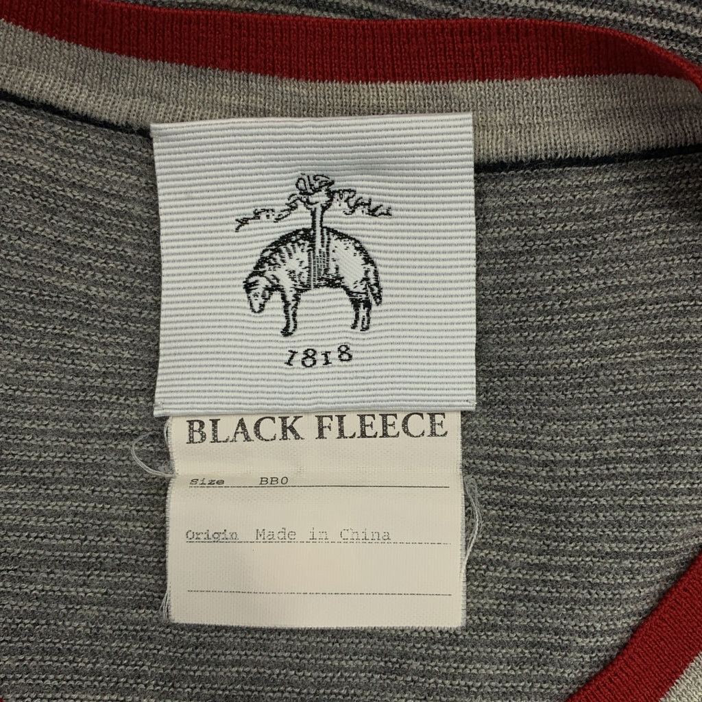 BLACK FLEECE BY Brooks Brothers / ブラックフリースバイブルックブラザーズ | ウール ボーダー切替 Vネック ニットベスト | BB0 | ブラック / グレー | メンズ