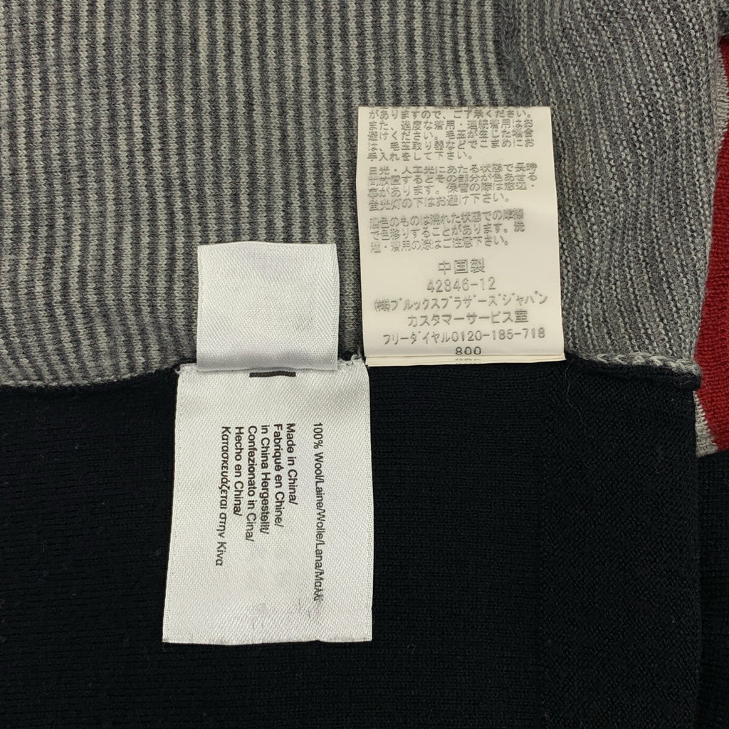 BLACK FLEECE BY Brooks Brothers / ブラックフリースバイブルックブラザーズ | ウール ボーダー切替 Vネック ニットベスト | BB0 | ブラック / グレー | メンズ