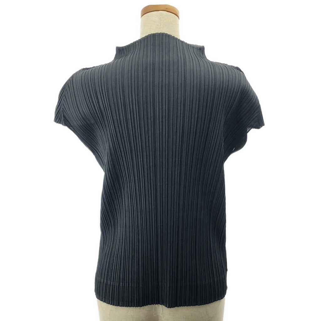 PLEATS PLEASE ISSEY MIYAKE / プリーツプリーズイッセイミヤケ | ドット カッティング レイヤード プリーツ カットソー | 4 | ブラック / グレー | レディース