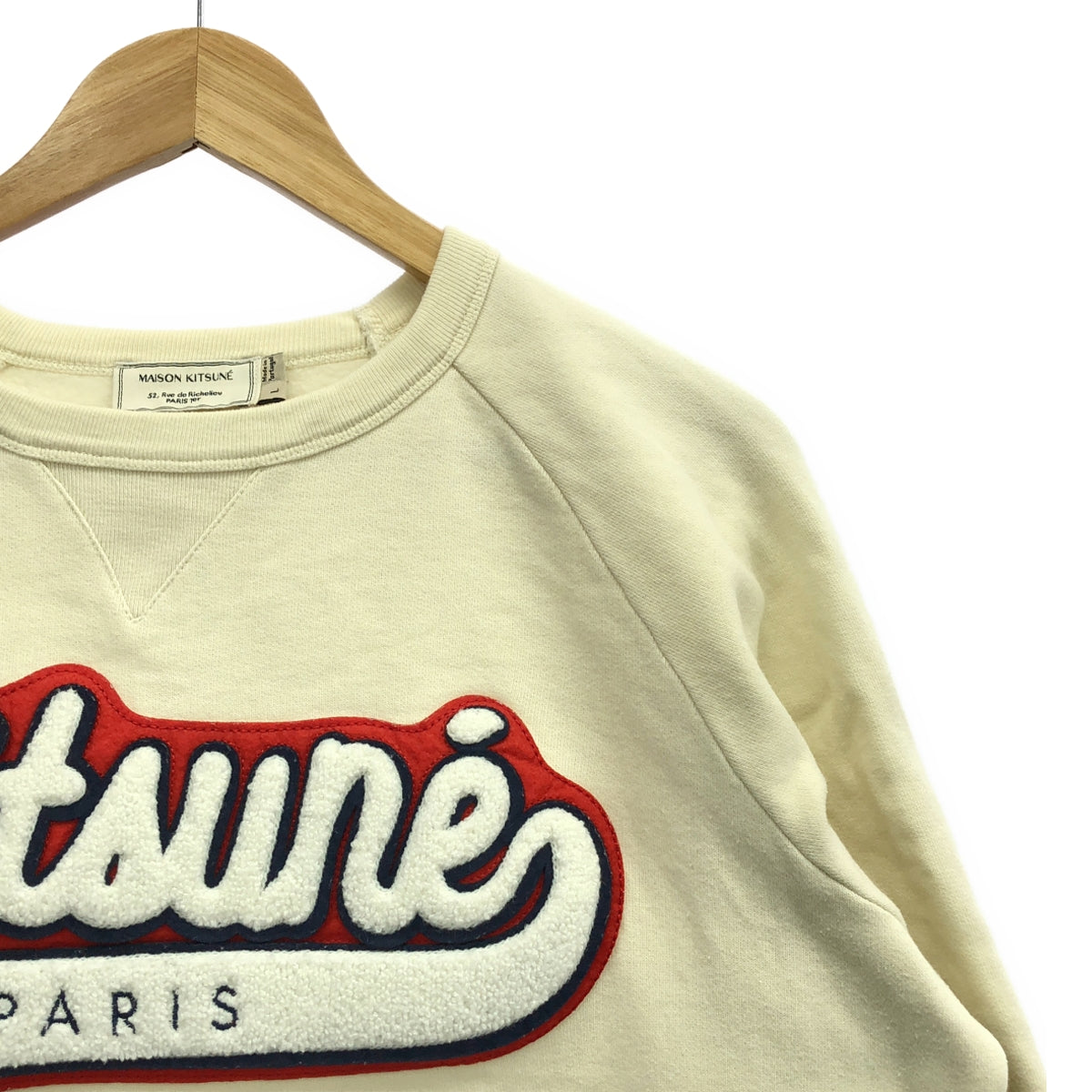 MAISON KITSUNE | COLLEGE SWEAT crew neck sweatshirt | L | Women's