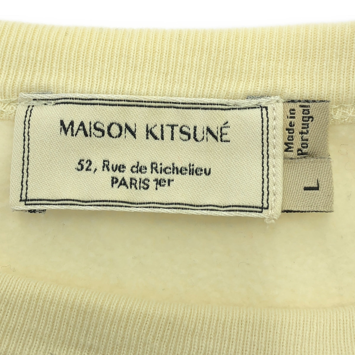 MAISON KITSUNE | COLLEGE SWEAT crew neck sweatshirt | L | Women's