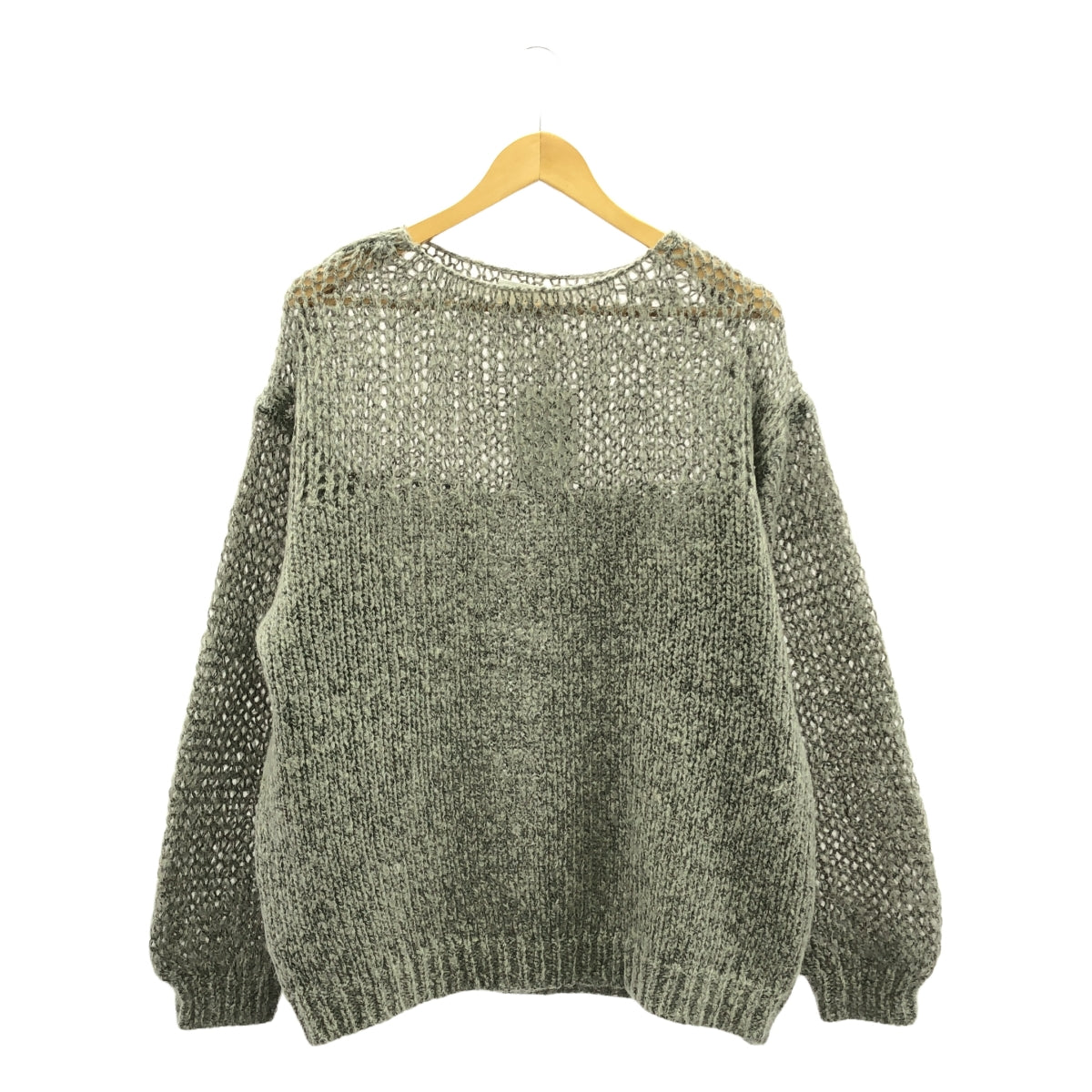 [新品] CLANE |半透明寬鬆馬海毛針織 | 2 |灰色 |女性的