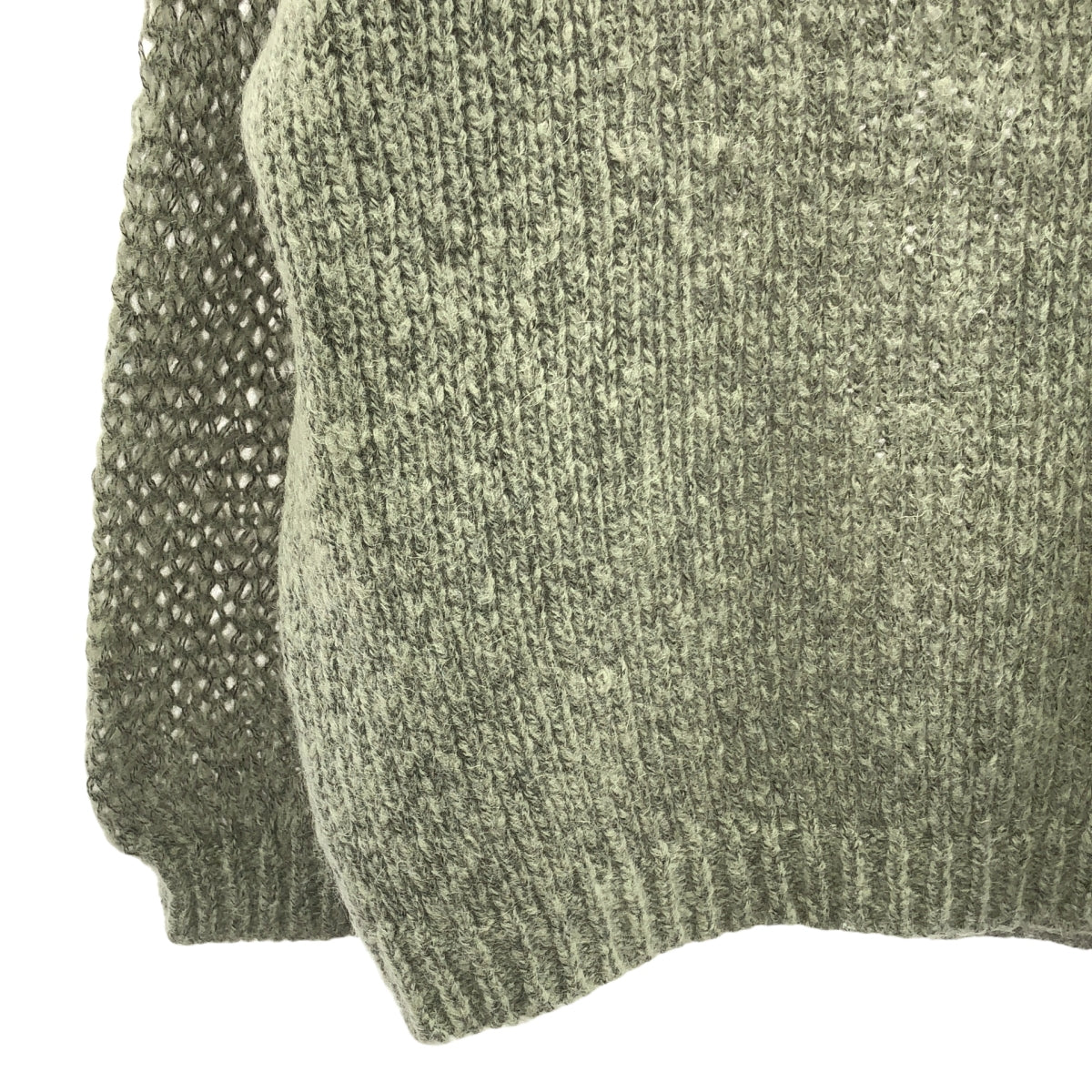 [新品] CLANE |半透明寬鬆馬海毛針織 | 2 |灰色 |女性的