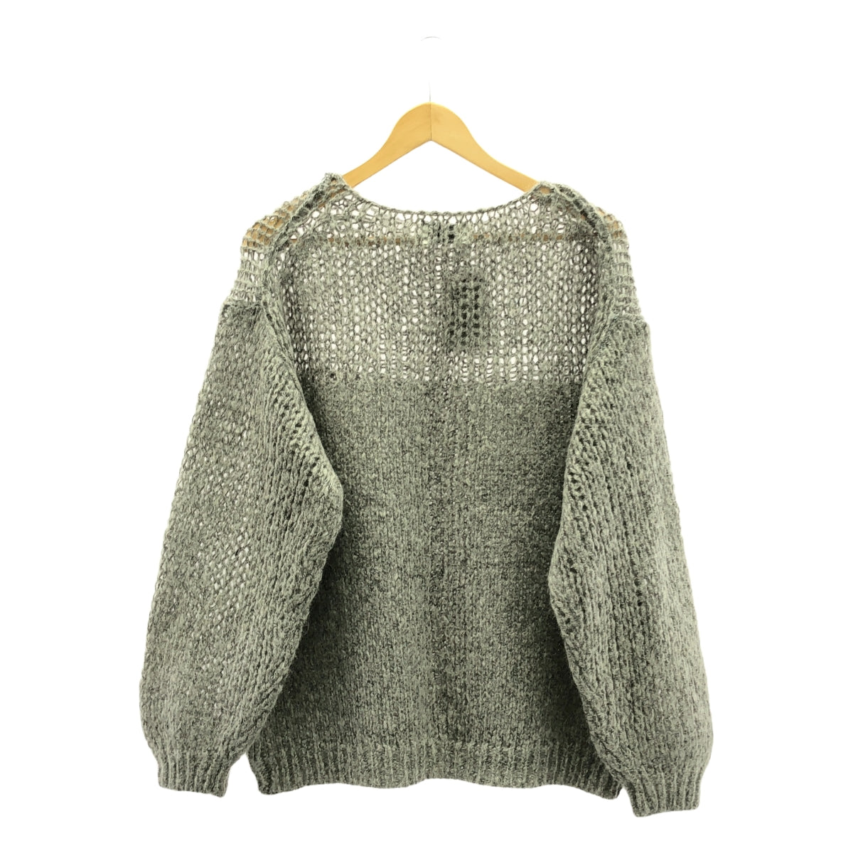 [新品] CLANE |半透明寬鬆馬海毛針織 | 2 |灰色 |女性的