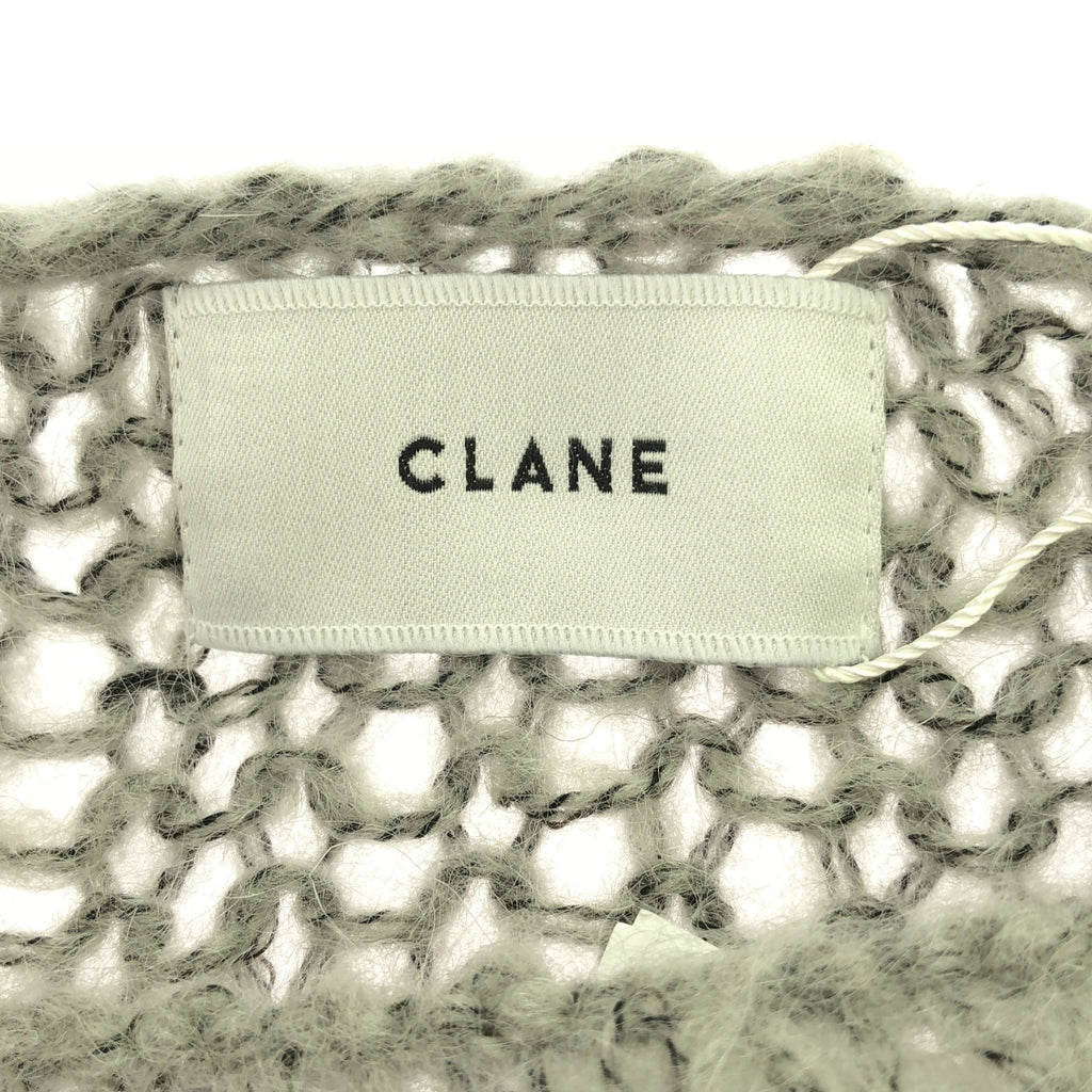 【新品】  CLANE / クラネ | HALF SHEER LOOSE MOHAIR KNIT ハーフシアー ルーズ モヘア ニット | 2 | グレー | レディース