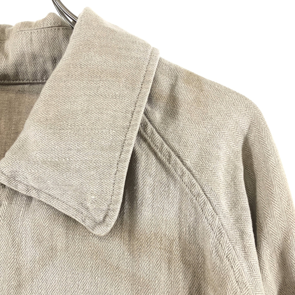 stein / シュタイン | 2025AW | HEAVY LINEN HERRINGBONE ZIP JACKET / ヨーロッパリネン ダメージ加工 ジップ ジャケット | S | メンズ