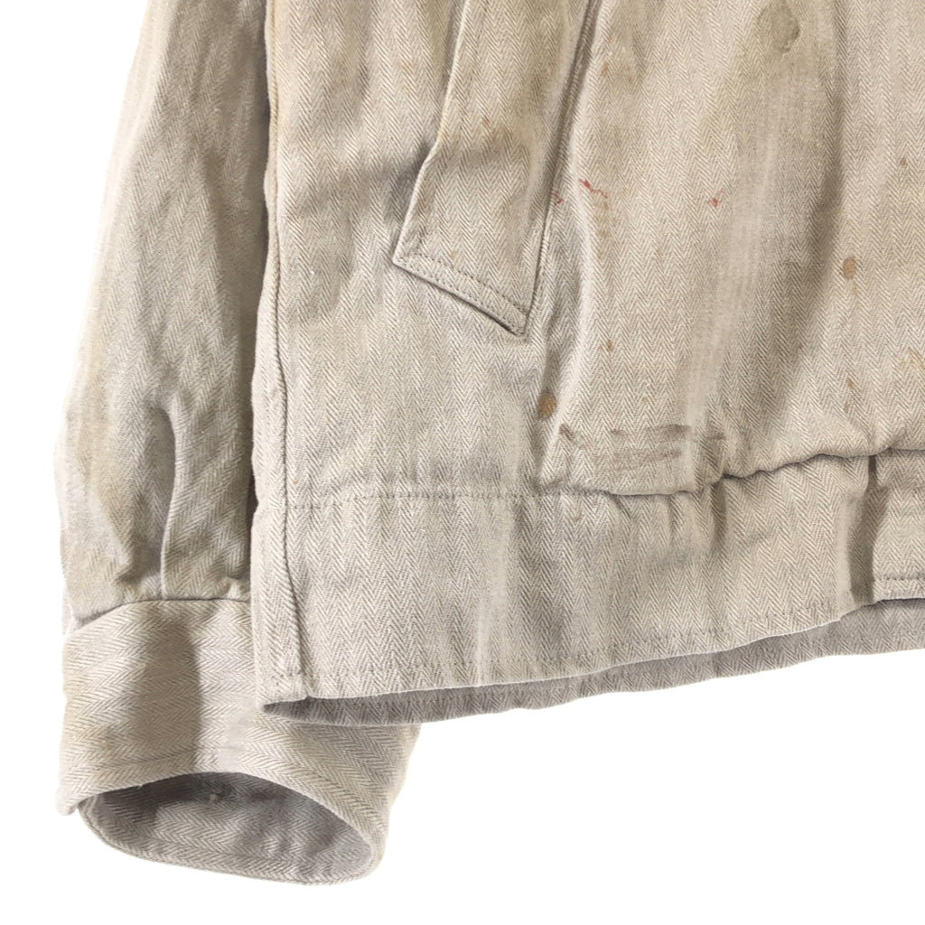 stein / シュタイン | 2025AW | HEAVY LINEN HERRINGBONE ZIP JACKET / ヨーロッパリネン ダメージ加工 ジップ ジャケット | S | メンズ