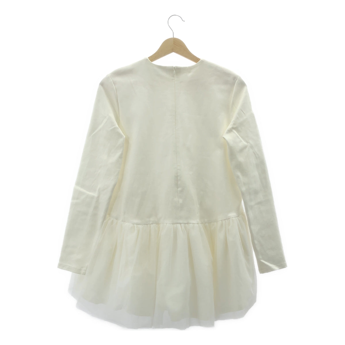 及川真理子 | TSURU蜂蜜色薄紗荷葉邊上衣 |